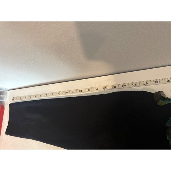 Ruby Rd. Womens Sweater L Teal Fringe V-Neck 3/4-Slv Boho Festival Party Artsy - Picture 7 of 9